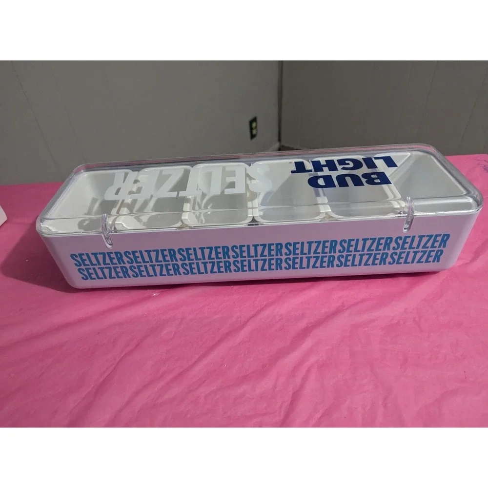 BUD LIGHT‎ SELTZER restaurant bar man cave oranges lemons condiment holder tray